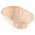 Winco PWBN-9V 9 1/2" x 6 1/2" x 2 3/4" Oval Natural-Colored Rattan Basket - BREAD8879