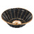 Winco PWBK-8R 8 1/4" Round Black and Gold Rattan Basket - BREAD9BG