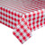 Winco TBCO-90R 52" x 90" Red Gingham Vinyl Table Cover with Flannel Back