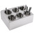 Winco FC-6H Six Hole Stainless Steel Flatware Cylinder Holder