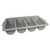 Winco PL-4B 4-Compartment Gray Cutlery Box