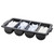Thunder Group PLFCCB001B - 4-Compartment Black Cutlery Box