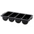 Thunder Group PLFCCB001B - 4-Compartment Black Cutlery Box