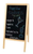 Winco MBAF-1 20" x 39" Natural A-Frame Sign Board with Black Marker Board