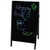 Winco MBAF-4 25" x 45" Mahogany A-Frame Sign Board with Black Marker Board