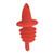 Spill Stop 350R Red Free Flow Liquor Pourer - 12 / Pack