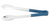 Winco UTPH-12B 12" Stainless Steel Blue Scalloped Coated Handle Tong, Heat Resistant