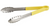 Winco UT-16HP-Y 16" Stainless Steel Yellow Scalloped Coated Handle Tong, Cold Service