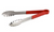 Winco UT-16HP-R 16" Stainless Steel Red Scalloped Coated Handle Tong, Cold Service