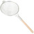 Winco MST-14D 14" Tin Heavy-Duty Strainer, Double Mesh Reinforced