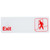 Winco SGN-381W 9" x 3" Red and White Exit Sign