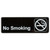 Winco SGN-310 9" x 3" Black and White No Smoking Sign