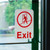 Winco SGN-681W  9" x 6" Red and White Exit Sign