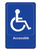 Winco SGN-653B 9" x 6" Blue and White Handicap Accessible Sign