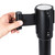 Winco CGS-38K Black 36" Crowd Control / Guidance Stanchion with Retractable Belt