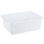 Winco PL-7W  21-1/2" x 15" x 7" White Polypropylene Bus Tub