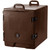 Cambro 300MPC131 Dark Brown Camcarrier Pan Carrier with Handles - Front Load for 12" x 20" Food Pans, 4 Pan Capacity