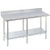 30" x 120" 18-Gauge Stainless Steel Commercial Work Table with Undershelf and 5" Back Splash