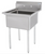 One Compartment Stainless Steel Commercial Sink - 24" x 24" Bowl - NSF