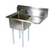 One Compartment Stainless Steel Commercial Sink - 18" x 18" Bowl w/ Drainboard, Right - NSF