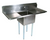 One Compartment Stainless Steel Commercial Sink - 24" x 24" Bowl w/ Drainboards - NSF