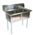 Two Compartment Stainless Steel Commercial Sink - 18" x 21" Bowls - NSF