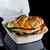 Dart Solo 60HT1 6" x 6" x 3" White Foam Hinged Lid Container 125 / Pack