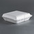 Dart Solo 80HT1R 8" x 7 1/2" x 2" White Foam Hinged Lid Container 100 / Pack
