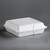  Dart Solo 95HT3R 9 1/2" x 9" x 3" White Foam 3 Compartment Foam Hinged Lid Container 100 / Pack