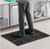 Axia 36" x 35" Black Heavy-Duty Rubber Anti-Fatigue Floor Mat - 7/8" Thick