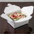 Bio-Pak 01BPWHITEM 5" x 4" x 3" White Paper #1 Microwavable Take-Out Container 
