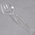  Fineline 3301-CL Platter Pleasers Clear Plastic 8 1/2" Serving Fork