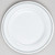 WNA Comet MP6WSLVR 6" White Masterpiece Plastic Plate with Silver Accent Bands
