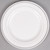 WNA Comet MP9WSLVR 9" White Masterpiece Plastic Plate with Silver Accent Bands