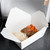 Bio-Pak 04BPWHITEM 8" x 6" x 3 1/2" White Microwavable Paper #4 Take-Out Container 