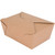 Bio-Plus-Earth 04BPEARTHM 8" x 6" x 3 1/2" Kraft Microwavable Paper #4 Take-Out Container