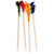 Royal Paper R811W 2 1/2" Frilled Club Food Pick with Assorted Colors
