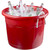  Continental 8119RD Huskee 19 Gallon Red Tub with Rope Handles