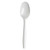 Medium Weight White Plastic Teaspoon - 1000/Case - S6BW