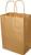 9" x 5 3/4" x 13 1/2" Brown Shopping Bag with Handles - 200/Bundle - BSB084