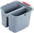 Rubbermaid 2617 17 Qt. Gray Divided Plastic Bucket