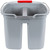 Rubbermaid 2628 19 Qt. Gray Divided Plastic Bucket
