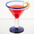 Libbey 92306 Aruba 15 oz. Cocktail Glass with Cobalt Blue Rim and Base - 12/Case