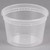 16 oz. Microwavable Translucent Plastic Deli Container - Case of 480