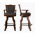 E. C. I. Furniture Monticello 30" High Swivel Bar Stool with Back - Burnished Walnut
