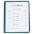 Winco PMCD-9G 8 1/2" x 11" Two Pocket Clear Menu Cover - Green