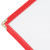 Winco PMCD-9R 8 1/2" x 11" Two Pocket Clear Menu Cover - Red