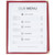Winco PMCD-9U 8 1/2" x 11" Two Pocket Clear Menu Cover - Burgundy