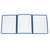 Winco PMCT-9B 8 1/2" x 11" Three Pocket Clear Fold Over Menu Cover - Blue