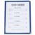 Winco PMCT-9B 8 1/2" x 11" Three Pocket Clear Fold Over Menu Cover - Blue